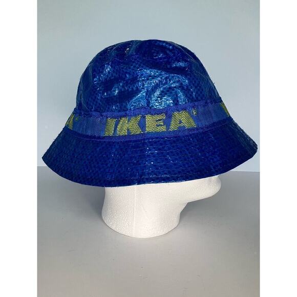Ikea Blue Knorva Frakta Bucket Hat, One Size, Novelty, Rain, Sun - Picture 1 of 6